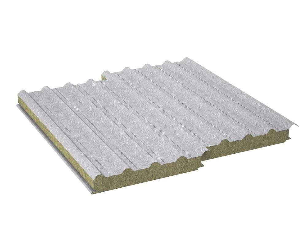 פנל גג טרפזי עם ליבת צמר סלעים